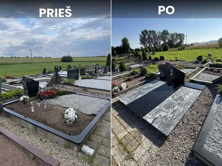 Kapo apželdinimo pakeitimas pilnu granito dengimu
